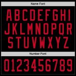 Custom Team Hockey Jersey with Personalized Name and Number, Black and Red Personalized Black Red Hockey Jersey Team Custom