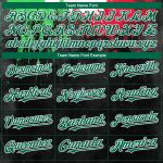 Custom Mexican Flag Baseball Jersey with 3D Grunge Design, Personalized Name & Number, Black Red Kelly Green Colors Personalized