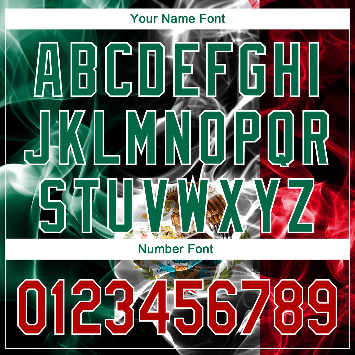 Personalized 3D Mexico Baseball Jersey - Black Red Kelly Green Design Personalized Black Red Kelly Green 3D Mexico Baseball - Image 5