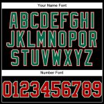 Personalized Black Red Kelly Green Baseball Jersey - Authentic Custom Sports Apparel Personalized Black Red-Kelly Green Authentic