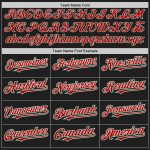 Custom Name Number Authentic Baseball Jersey Personalized Black Red and Kelly Green Raglan Sleeves Personalized Black Red-Kelly