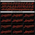 Personalized Black Red Kelly Green Baseball Jersey for Men and Women - Custom Sports Apparel Personalized Black Red-Kelly