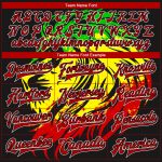 Personalized Black Red Green 3D Lion Bomber Varsity Letterman Jacket for Black History Month Personalized Black Red-Kelly
