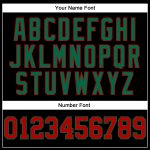 Customizable Black Red Kelly Green Authentic Football Jersey with Personalized Name and Number Personalized Black Red-Kelly