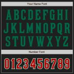 Personalized 3D Varsity Letterman Jacket in Black, Red, Kelly Green for Mexico - Full-Snap Bomber Style Personalized Black