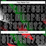 Custom Volleyball Jersey Personalized with Name and Number, Black Red-Kelly Green Geometric Shape for Palestine Team Personalized