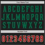 Personalized Baseball Jersey Black Red Kelly Green Raglan Sleeves Personalized Black Red-Kelly Green Raglan Sleeves Baseball