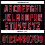 Personalized 3D Curve Baseball Jersey in Black Red Light Blue, Custom Team Apparel Personalized Black Red-Light Blue 3D Curve