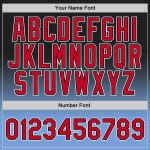 Personalized Basketball Jersey Custom Name Number in Black Red Light Blue Authentic Fade Design Personalized Black Red-Light