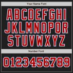 Custom Name Number Authentic Two Tone Baseball Jersey Personalized Black Red Light Blue Personalized Black Red-Light Blue