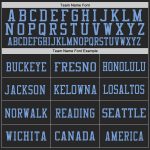 Personalized Black and Red Light Blue Football Jersey, Throwback Style Personalized Black Red-Light Blue Mesh Throwback Football