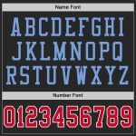 Personalized Black and Red Light Blue Football Jersey, Throwback Style Personalized Black Red-Light Blue Mesh Throwback Football