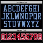 Personalized Black and Red Throwback Basketball Jersey in Light Blue Design Personalized Black Red-Light Blue Throwback Basketball