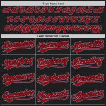 Personalized Unisex Softball Jersey in Black, Red, Light Blue - Two-Button Design Personalized Black Red-Light Blue Two-Button