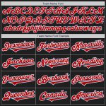Personalized Black and Red Two Tone Baseball Jersey with Blue Accents Personalized Black Red-Light Blue Two Tone Baseball