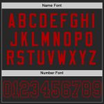 Custom Name and Number Authentic Throwback Football Jersey - Personalized Black Red Mesh Team Jersey Personalized Black Red