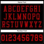 Customizable Black and Red Football Jersey - Personalized Mesh Sports Apparel Personalized Black Red Mesh Football Jersey