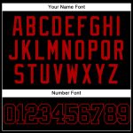 Personalized Throwback Baseball Jersey in Black Red Mesh - Custom 3 Personalized Black Red Mesh Throwback Baseball Jersey