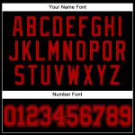 Personalized Black Red Mesh Baseball Jersey for Men - Throwback Style, Size 4 Personalized Black Red Mesh Throwback Baseball