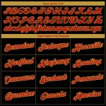 Custom Boho Style Performance T-Shirt with Personalized Name and Number - Black Red-Old Gold 3D Pattern Design Personalized