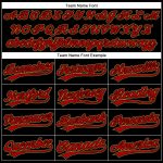 Custom Name and Number 3D Pattern Baseball Jersey - Personalized Black Red-Old Gold Curve Solid Design Personalized Black