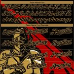 Custom Name Number Personalized 3D Pattern Knight Hero Art Black Red Gold Authentic Baseball Jersey Personalized Black Red-Old
