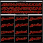 Custom Name and Number Personalized Baseball Jersey - Authentic Black Red-Old Gold Team Jersey Personalized Black Red-Old