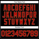Custom Personalized Black and Red Baseball Jersey for Men - Old Gold Design Personalized Black Red-Old Gold Baseball Jersey