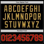 Custom Two Tone Hoodie Jacket with Name and Number - Personalized Black Red-Old Gold Bomber Varsity Letterman Full-Snap Personalized