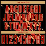 Custom Name and Number Personalized Soccer Jersey - Black Red and Old Gold Lines Uniform Personalized Black Red-Old Gold