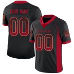 Personalized Drift Fashion Football Jersey - Black Red Old Gold Mesh Design Personalized Black Red-Old Gold Mesh Drift Fashion