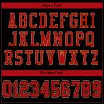 Personalized Black Red Gold Football Jersey - Custom Mesh Team Jersey Personalized Black Red-Old Gold Mesh Football Jersey