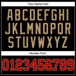 Personalized Throwback Basketball Jersey - Black Red Old Gold Design Personalized Black Red-Old Gold Throwback Basketball