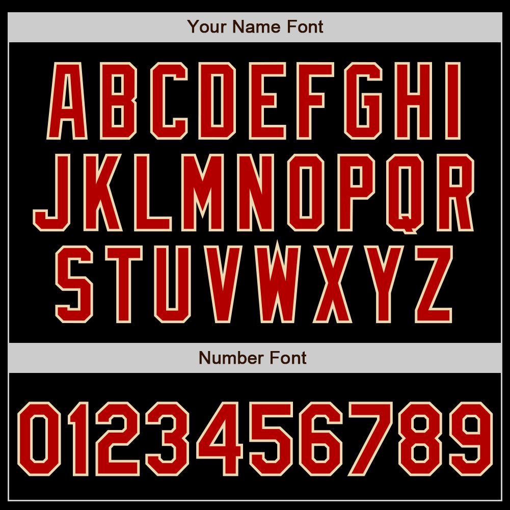 Personalized Black Red Olive Split Fashion Baseball Jersey for Men and Women Personalized Black Red-Olive Split Fashion Baseball - Image 4