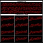 Custom Performance T-Shirt in Black and Red for Men and Women - Personalized Athletic Wear Personalized Black Red Performance