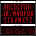 Custom Team Name and Number Performance T-Shirt in Black and Red - Personalized Athletic Tee Personalized Black Red Performance