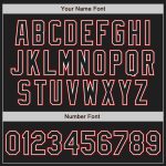 Custom Name and Number Personalized Black Red Pinstripe Authentic Baseball Jersey Personalized Black Red Pinstripe Black