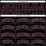 Custom Basketball Jersey with Personalized Name & Number - Black Red Light Blue Pinstripe Design Personalized Black Red Pinstripe