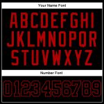 Personalized Black Red Pinstripe Basketball Jersey - Custom Sports Apparel Personalized Black Red Pinstripe Black-Red Basketball