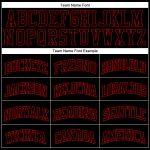 Personalized Black Red Pinstripe Basketball Jersey - Custom Sports Apparel Personalized Black Red Pinstripe Black-Red Basketball