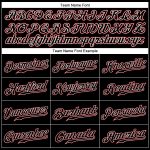 Custom Name and Number Personalized Black Red Pinstripe Baseball Jersey - Authentic Team Apparel Personalized Black Red Pinstripe