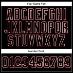 Custom Name and Number Personalized Black Red Pinstripe Baseball Jersey - Authentic Team Apparel Personalized Black Red Pinstripe