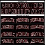 Custom Basketball Jersey Personalized with Name and Number Black Red Pinstripe Authentic Black White Design Personalized