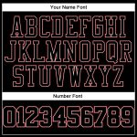 Custom Basketball Jersey Personalized with Name and Number Black Red Pinstripe Authentic Black White Design Personalized