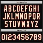 Custom Name Number Varsity Letterman Jacket Personalized Black Red Pinstripe Cream Full-Snap Bomber Personalized Black Red