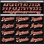 Custom Name Number Varsity Letterman Jacket Personalized Black Red Pinstripe Cream Full-Snap Bomber Personalized Black Red