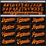Custom Name Number Black Red Pinstripe Gold Bomber Varsity Letterman Jacket - Personalized Team Full-Snap Outerwear Personalized