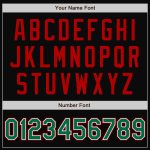 Custom Name Number Varsity Letterman Jacket Black Red Pinstripe Kelly Green White Bomber Full-Snap Personalized Black Red