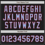 Personalized Unisex Softball Jersey - Black Red Pinstripe Light Blue Two-Button Design Personalized Black Red Pinstripe Light
