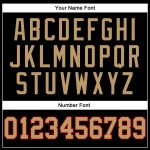Custom Authentic Basketball Jersey with Personalized Name & Number - Black Red Pinstripe Old Gold-Red Personalized Black